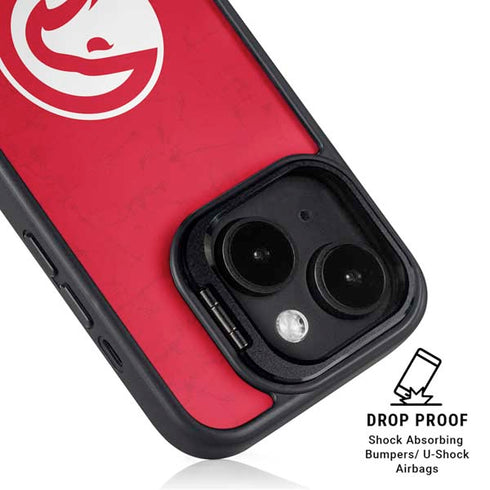 NBA Atlanta Hawks Distressed iPhone 14 Kickstand Case